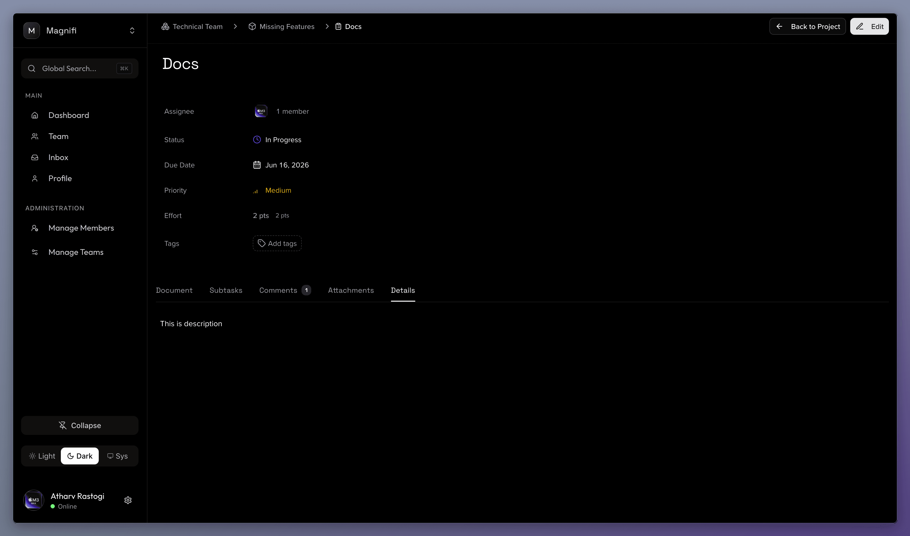Details Tab