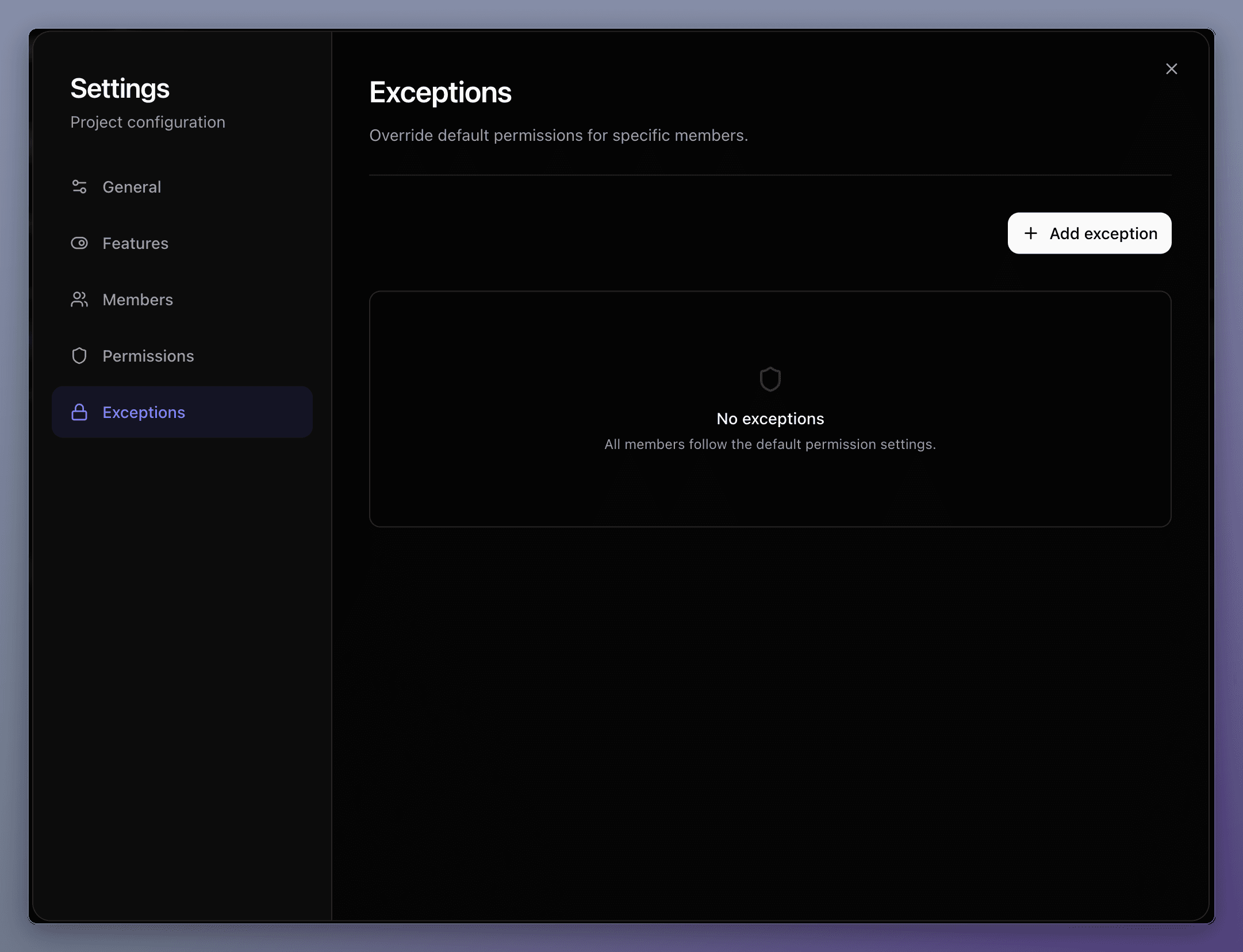 Empty Exceptions