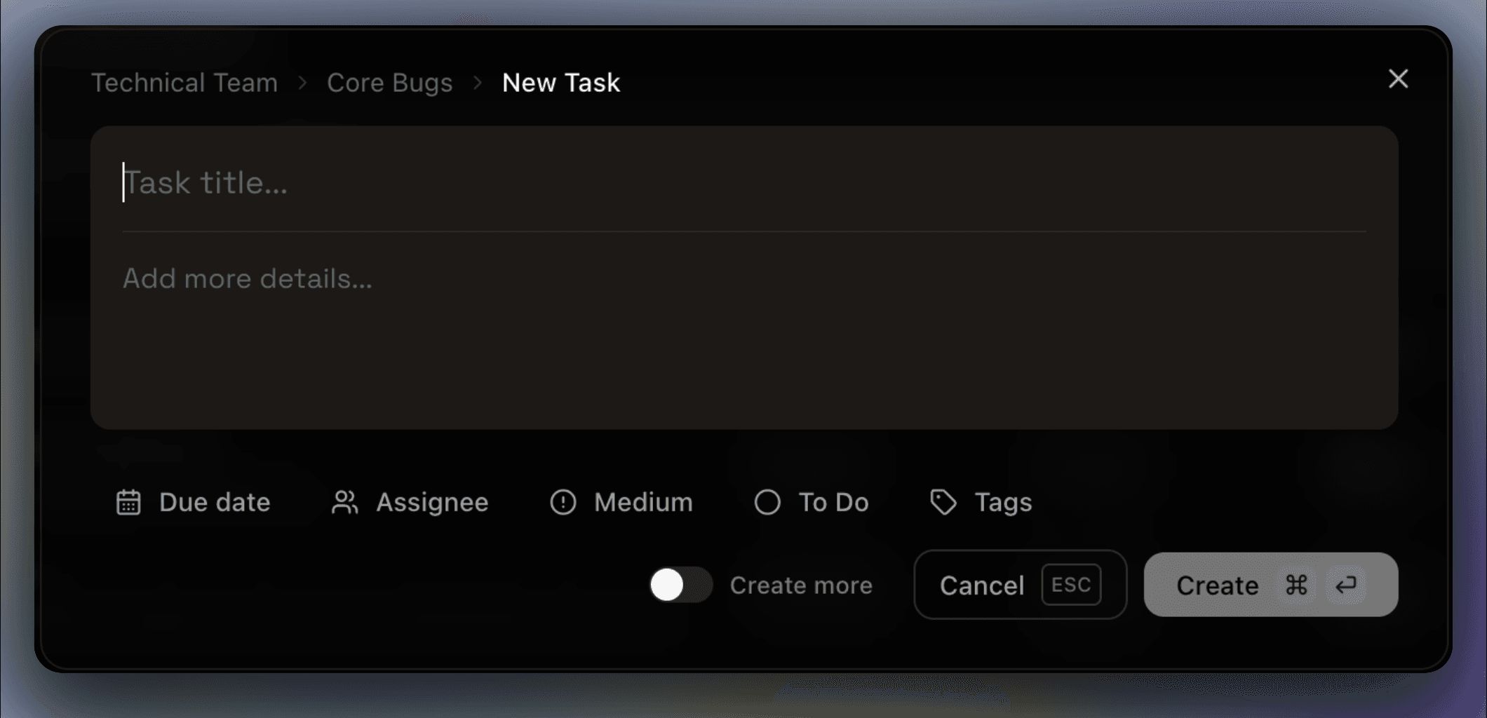 task create